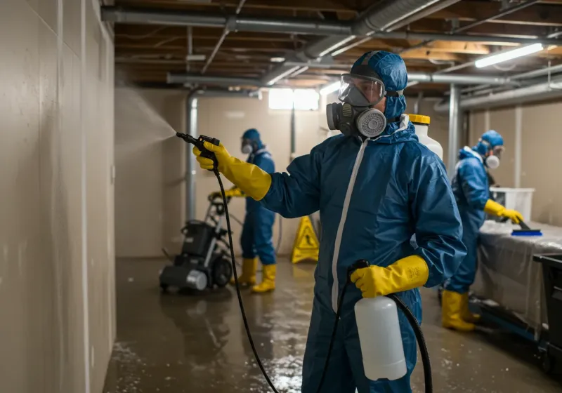 Basement Sanitization and Antimicrobial Treatment process in Randleman, NC